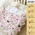 thumbnail image 3 of Cute Ghost Printed Blanket Gifts for Halloween Throw Blanket for Women Men Soft Cozy Fleece Couch Living Room Bed Blanket for Kids Girls Boys\u201440"x50", 3 of 6
