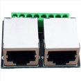 thumbnail image 4 of 16 Piezas RJ45 Ethernet Placa de Ruptura de Terminal Hembra Dual, Placa de Conector de Paso de 3,5 mm Terminal Adaptador de Red Blindado, 4 of 5