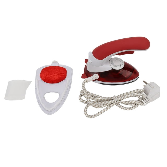 CUITING Fer à Vapeur Poignée Rotative 3 Niveaux de Température Machine à Repasser Électrique 220-240V Prise EU Rouge