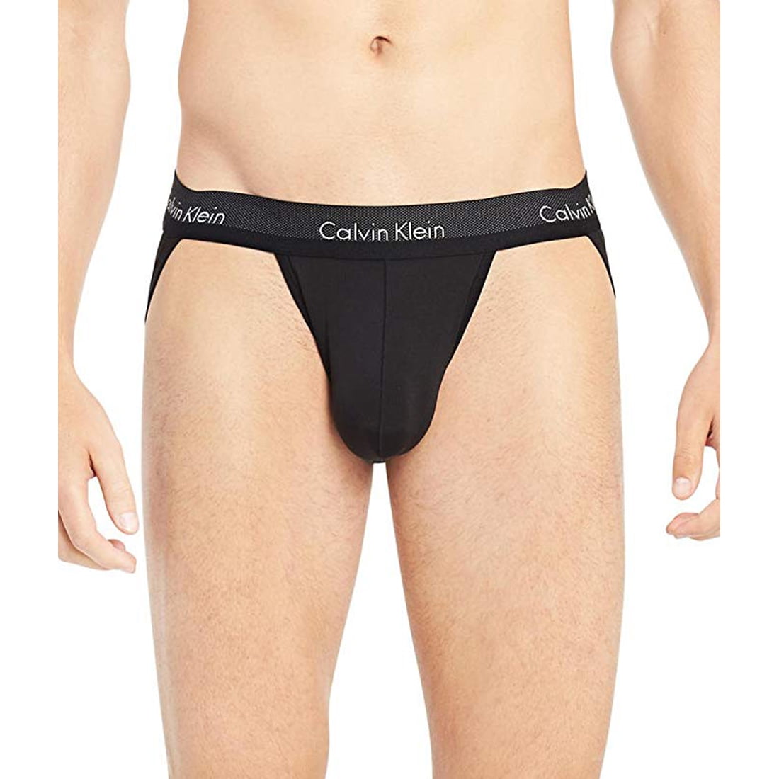 Calvin Klein Underwear Men's Light Jock Strap, Black, Large 