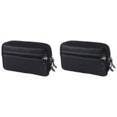 thumbnail image 1 of Teléfono Hombres PU Bolsos de cuero Color sólido Riñonera Cremallera Riñonera Negro, 1 of 5