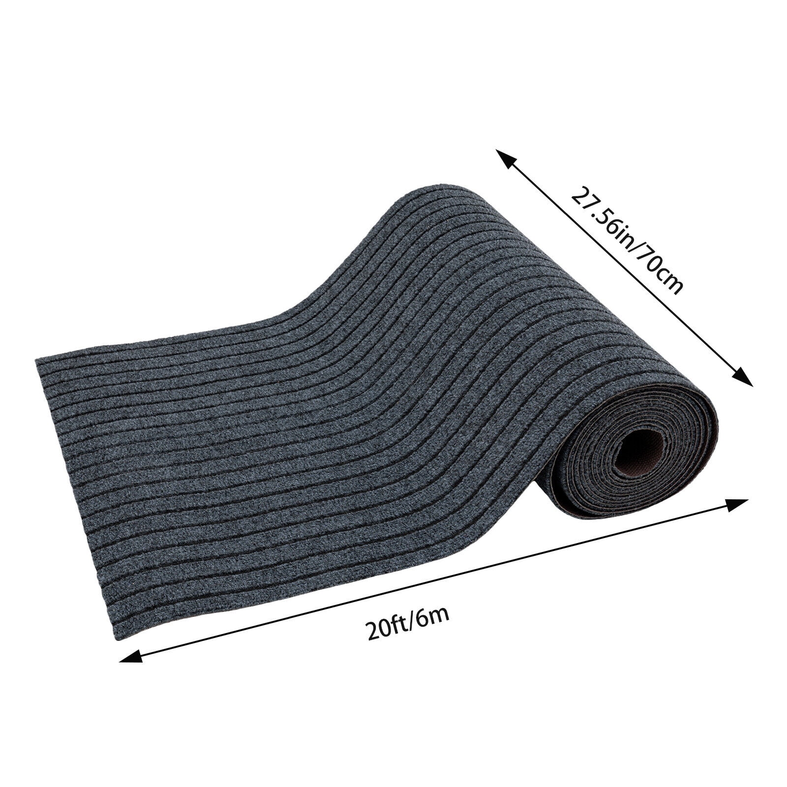 TOOL1SHOoo 20ft Stair Runner Rugs Dark Gray Stripe DIY Non-Slip Carpet for Indoor Stair Hallway