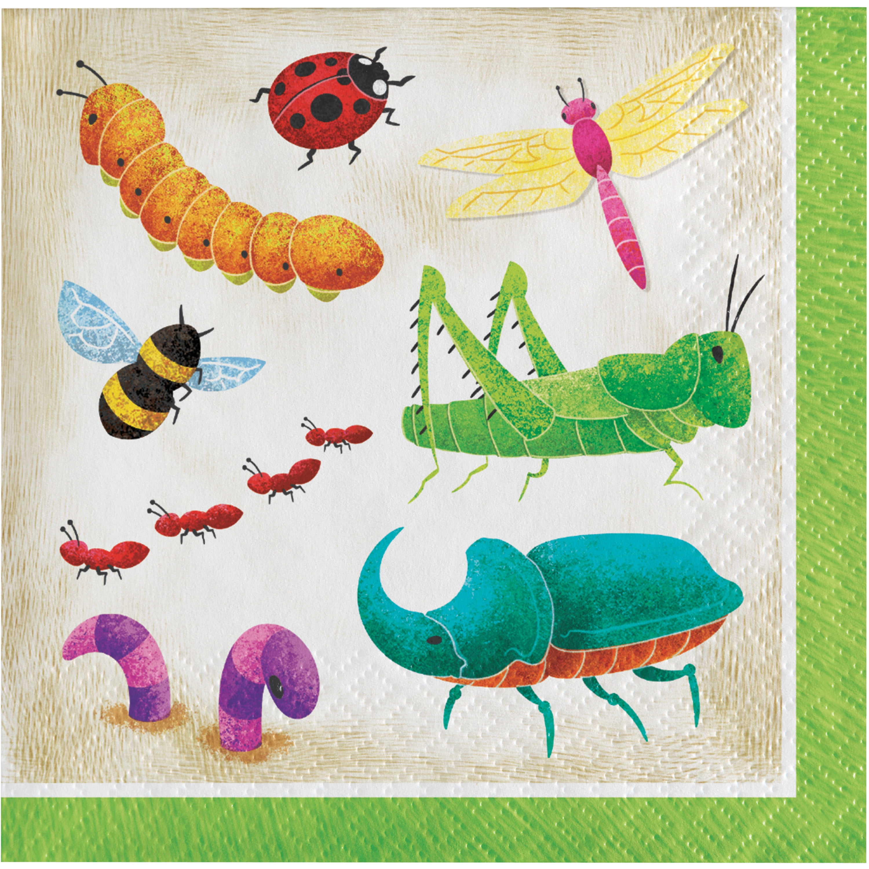 Birthday Bugs Beverage Napkins, 48 Count for 48 Guests