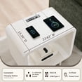 thumbnail image 4 of SinCiDo End Table with Charging Station, 23.6" Modern Bedside Table with Open Storage Shelf, Nightstand Set of 2 for Bedroom Living Room, 4 of 8