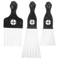 thumbnail image 4 of OUNONA Black Stainless Steel Metal Pick Comb for Afro Hair and Detangling 3Pcs, 4 of 8