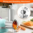 thumbnail image 7 of Stainless Steel Slicer Shredder for KitchenAid Mixer Attachment Vegetable & Cheese Grater Attachment with 4 Blades (Fine, Medium, Coarse, Slicer), with Knob, Dishwasher Safe, Durability, 7 of 7
