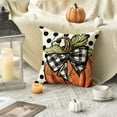 thumbnail image 3 of Sm:)e Polka Dot Pumpkin Fall Throw Pillow Cover 18x18 Inch Set of 2, Seasonal Autumn Thanksgiving Harvest Decoration for Home Sofa Couch, 3 of 7