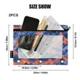 thumbnail image 3 of 2 Pack Pencil Bag 9.84x6.1 Inch 3-Ring Page Turning Folder Zipper Pencil Case Pencil Bag Page Turning File BagMountain, 3 of 6