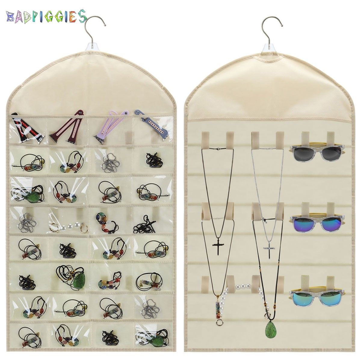 Closet Hanging Jewelry Organizer Necklace Storage Holder Travel Display CaseHGU 