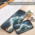 thumbnail image 6 of SKYSONIC Kitchen Mat Patterned (Huge Wave Sea) 2 Pcs Set, Anti Fatigue Kitchen Rugs Cushioned Water Absorbant Non Slip Decorative Floor Mats for Kitchen Bedroom Liveing Room Bathroom, 6 of 7