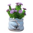 thumbnail image 3 of Plantas artificiales de margarita en jarrón de cerámica para fiestas y bodas Flor lila perfecl Flor de margarita artificial en maceta, 3 of 7