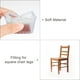 thumbnail image 4 of Protectores de piso para patas de silla, paquete de 12, 39mm(1.54") tapas de PVC y fieltro para patas de silla (blanco claro), 4 of 7