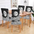 thumbnail image 2 of Yayeee 4 Pack Dining Chair Covers Stretch Parson Chairs Slipcovers Seat Protector, Black Moon, 2 of 6