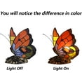 thumbnail image 4 of L10038 Butterfly Tiffany Style Stained Glass Accent Table Lamp Night Light, 9 inches Tall, 4 of 15