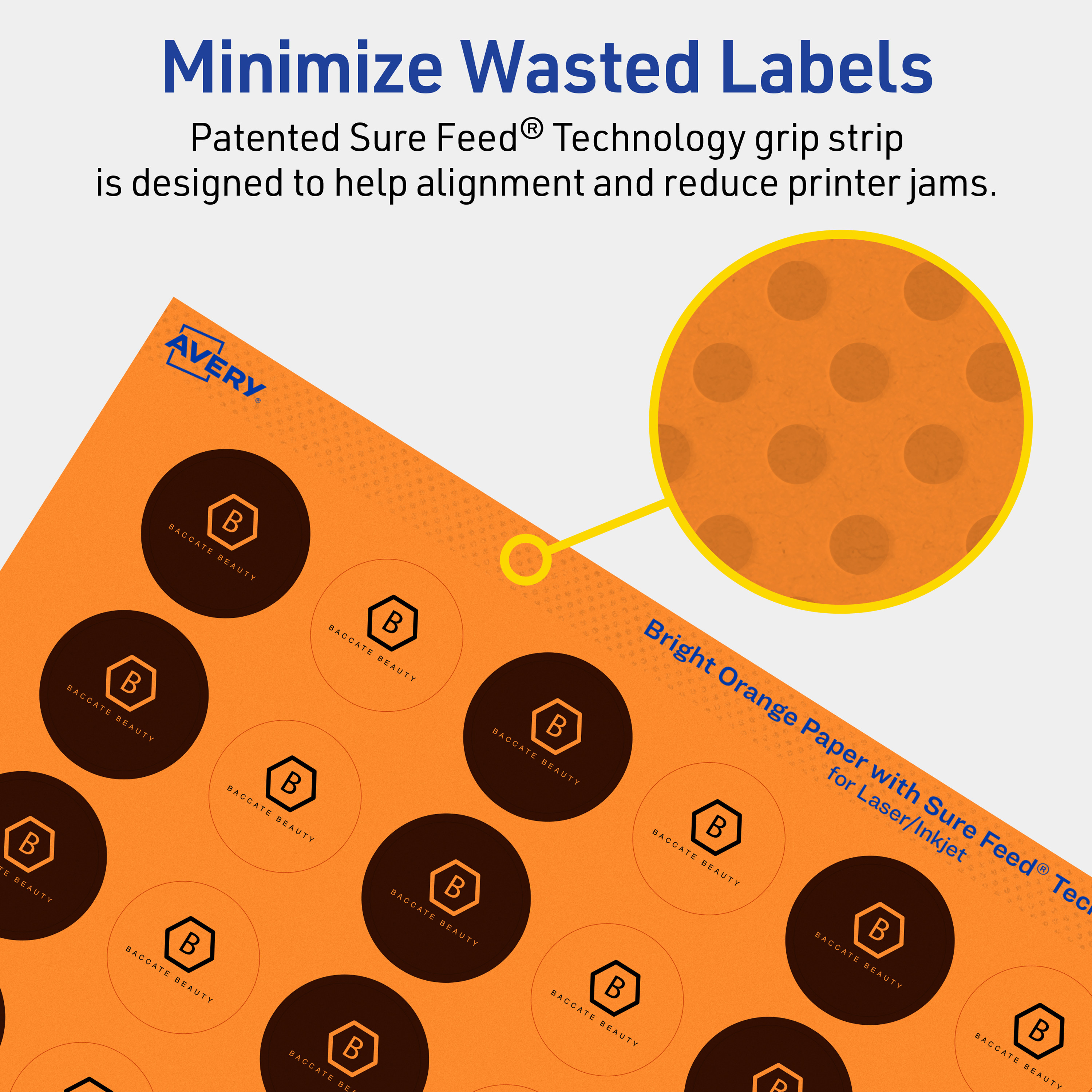 Avery Printable Round Labels, Bright Orange, 1" Diameter, 960ct