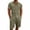 🔥 Army Green, variant on Gifts Men's Solid Color Button Pocket Short Sleeve Turndown Collar Top and Pocket Elastic Waist Shorts Set, Fashion Two-Piece Outfit, Comfortable Casual Summer Loungewear for Daily Wear Pink M