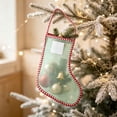 thumbnail image 3 of WWG Mini Christmas Stocking, Sheer Mesh Design with Decorative Ball, Lightweight Polyester, Hanging Loop for Tree or Door, Ornament and Storage Container, for Christmas Decor, 3 of 9