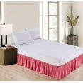 thumbnail image 4 of Sheets & Beyond Pink Gathered Wrap Around Bed Skirt, Queen, 4 of 4