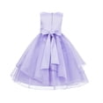 thumbnail image 2 of Ekidsbridal Satin Ruffles Organza Flower Girl Dress Elegant Wedding Pageant Birthday Party Formal Evening Gown 012S 12, 2 of 3