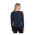 thumbnail image 2 of MERCER+METTLE Women's Stretch Drop Shoulder Pullover | Lightweight Knit Sweater, Long Sleeve Crewneck for Work & Casual Wear - Night Navy XS, 2 of 4