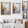 thumbnail image 4 of Designart "Vintage Flower View through Delicate French Windows I" Floral Framed Wall Art - Traditional White Window Entryway Framed Wall Art, 4 of 6