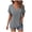 Grey, variant on idosla Womens Summer Gauze Blouses Crinkle Texture V Neck Short Sleeve Pullover Shirts Solid Color Work Camping Outfits Top (Red, XL)