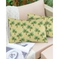 thumbnail image 6 of Pack of 2 Outdoor Pillow Covers, Summer Coconut Tree Waterproof Square Throw Pillowcase Cushion Decorative Pillow Covers for Couch Patio Tent, 20x12 in, 6 of 6