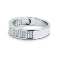 thumbnail image 3 of Half Eternity Micro Pave Band Sterling Silver Cubic Zirconia Cz Ring, 3 of 3