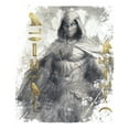 thumbnail image 2 of Junior's Marvel: Moon Knight Golden Hieroglyphs Portrait Sketch  Graphic Tee White Small, 2 of 3