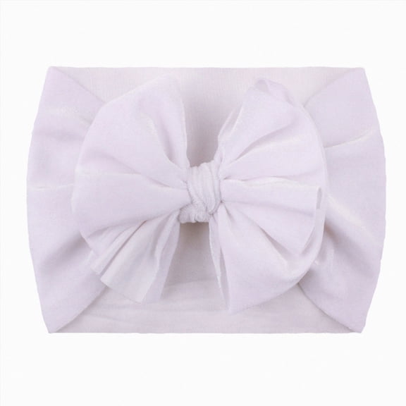 Splozh Bows for Newborn Baby Girls Cute Bows Kids Newborn Girls Baby Solid Headband Hair Band Bow Accessories Headwears,White,One Size