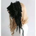 thumbnail image 5 of Gothic Black Wings Hairband Lace Cross Bow-Knot Frenulum Halloween Gothic Lolita Headband Classic Lolita Headpiece Y2K Headband, 5 of 7