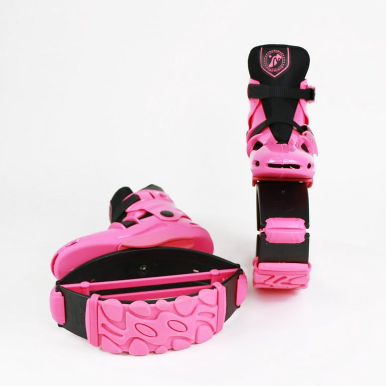 Joyfay Jumping Shoes Unisex Bounce Boots with 3pcs Tension Springs, Pink  Color, L Size