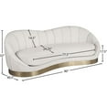thumbnail image 7 of Pemberly Row Modern / Contemporary Upholstered Cream Finish Velvet Sofa, 7 of 7