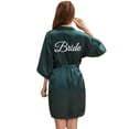 thumbnail image 2 of LYMAYTER Women's Wedding Robe‌ Long Satin Kimono Rhinestones Bridal Party Getting Ready S-2XL, 2 of 7