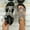 Black, variant on BYHONG Sandals for Women - Bohemian Elastic Strap Sandals with Floral Crystals, Low Heel Beach Shoes Gold 9.5