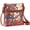 Brown, variant on Artist Circle Flat Crossbody, Crimson Flower Power