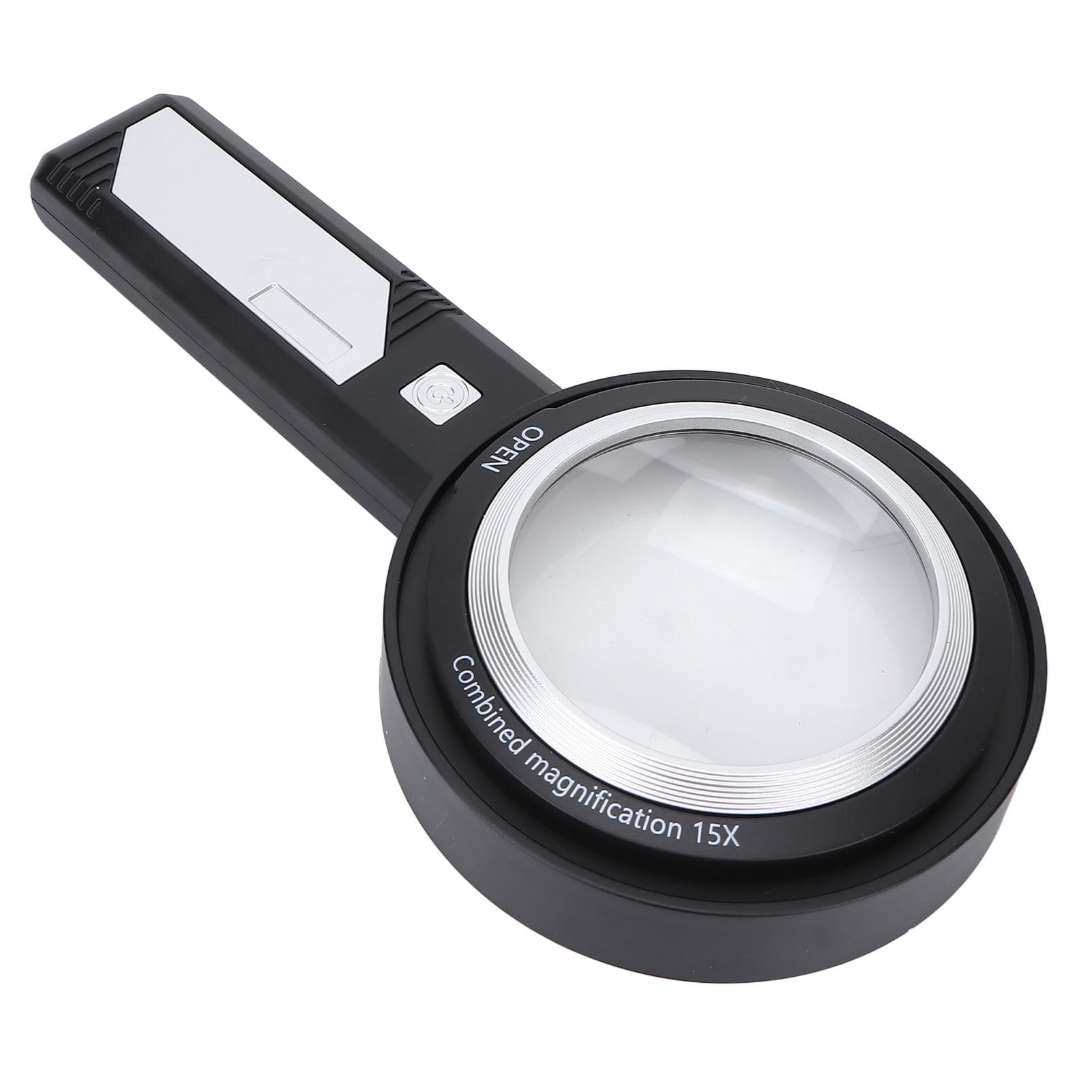 Illuminated Lighted Magnifier, Comfortable Grip Fashionable 250mAh Battery Magnifying Glass 6X