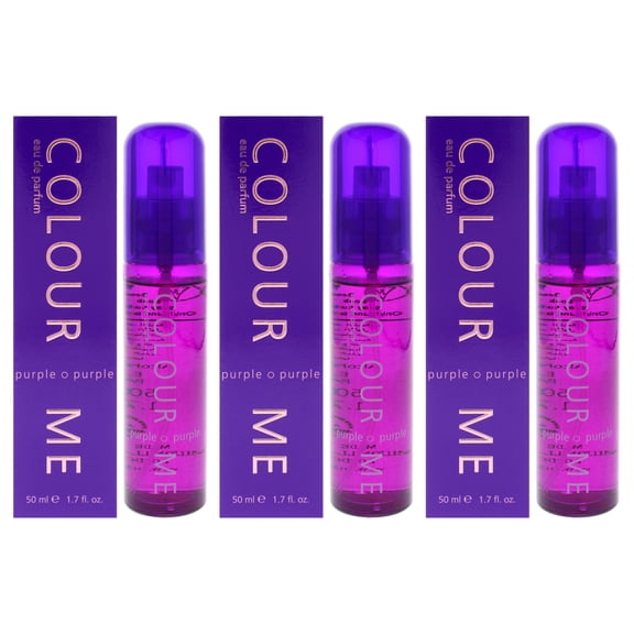 Colour Me Purple by Milton Lloyd for Women - 1.7 oz EDP Spray - Pack of 3