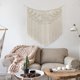 thumbnail image 2 of Tapiz tejido hecho a mano Boho boda telón de fondo pared colgante decoración Afortunado Sencillez, 2 of 4