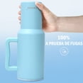 thumbnail image 3 of Credrink 40oz Rosa Acero Inoxidable Aislado Tumbler con Pajita Plegable y Asa, a Prueba de Fugas, Regalo de Navidad, 3 of 10