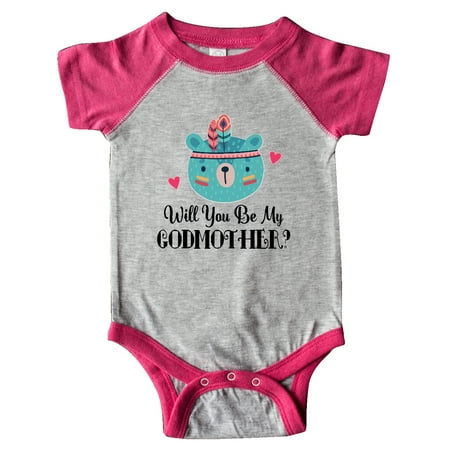 

Inktastic Godmother Proposal Baby Bear Gift Baby Girl Bodysuit