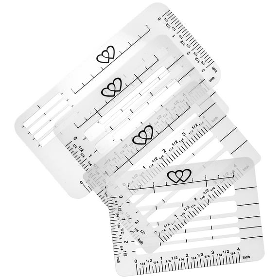 4 Pcs Custom Stencil Practice Ruler Template All-in-one