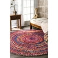 thumbnail image 6 of nuLOOM Tammara Bohemian Hand Braided Area Rug, 4' x 6' Oval, Multi, 6 of 8
