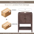 thumbnail image 3 of 18.10 in Wide Brown Vanity - Modern and Simple Style - Freestanding in Bathroom - Ample Space, 3 of 7