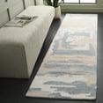 thumbnail image 2 of SAFAVIEH Ebony Jobeth Abstract Runner Rug, Grey/Ivory, 2'3" x 9', 2 of 10