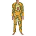 thumbnail image 3 of Hirioo Avocado Dog for Men's Pajama Sets 2 Piece Pjs Men's Long-Sleeved Pajama Set Button Down Sleepwear,S-XXL-X-Large, 3 of 7