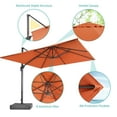 thumbnail image 4 of FLAME&SHADE 10×10FT Cantilever Patio Umbrella – Ultimate Outdoor Comfort with 360° Rotation and Infinite Canopy Angle Adjustment,Red, 4 of 7