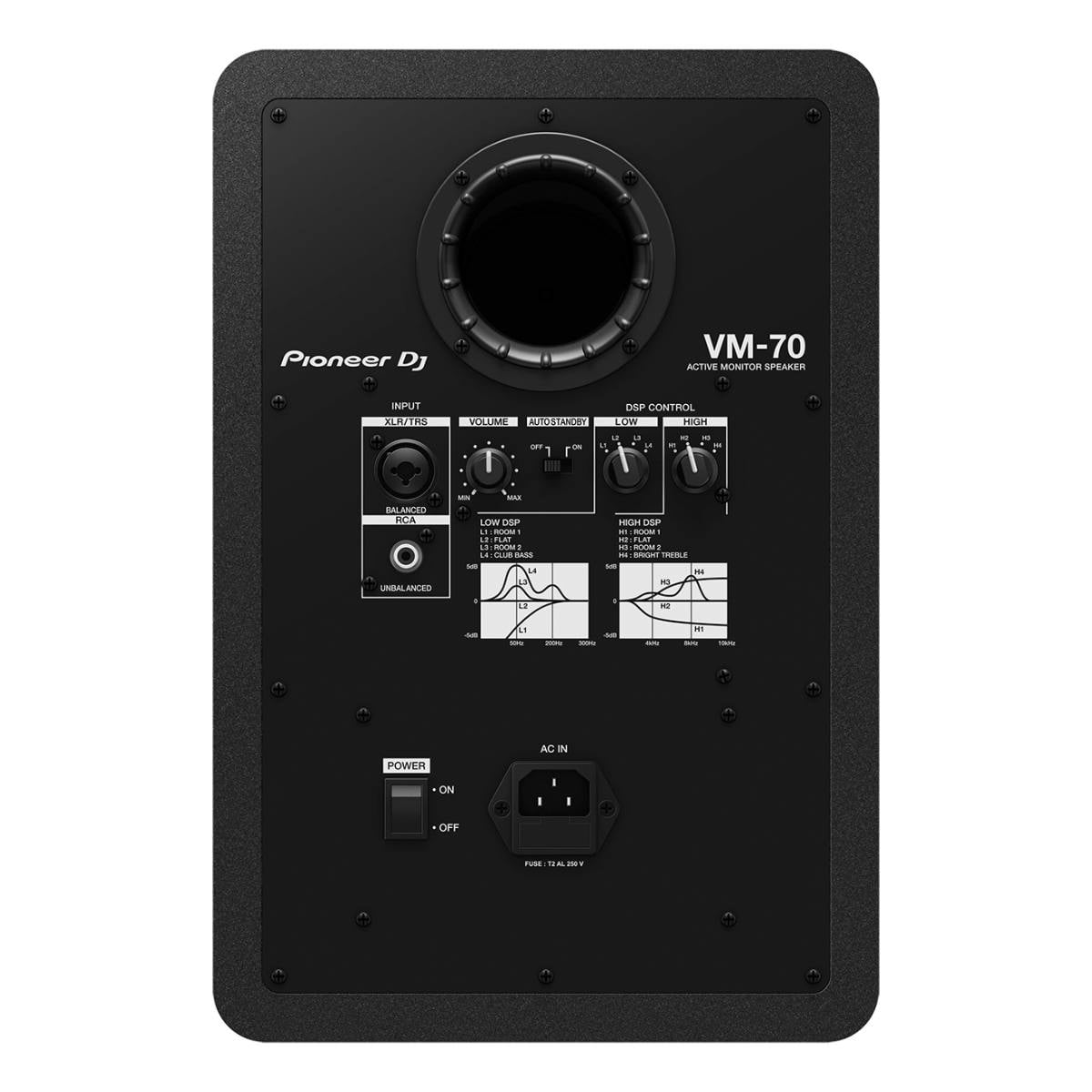 Pioneer DJ VM-70 6.5" Active Monitor Speaker, Black (Each)