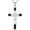 Black Onyx, variant on AOBOCO Celtic Cross Opal Necklace 925 Sterling Silver Irish Knot Infinity Cross Pendant Christian Religious Faith Jewelry Gift for Women Her, 18" to 20" Chain