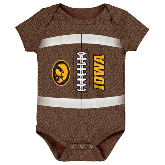 Newborn & Infant Brown Iowa Hawkeyes Catch Me Football Bodysuit